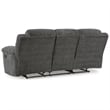 Pemberly Row Set of 2 Gray Reclining Loveseat with Console and Reclining Sofa