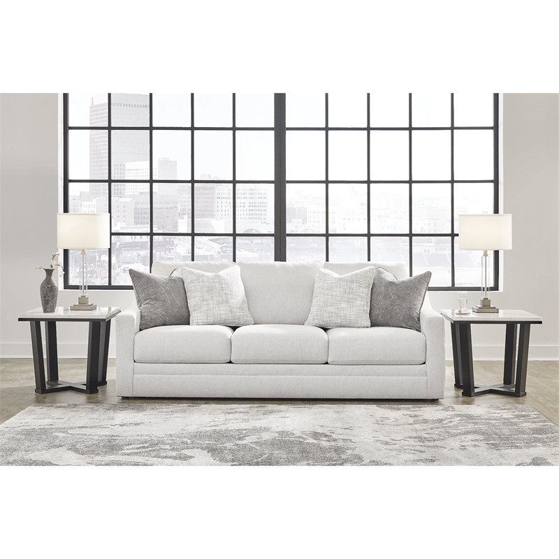 Pemberly Row Set of 3 Contemporary Polyester Sofa Sets in Beige