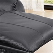 Pemberly Row Set of 3 Sofa Sets - 2 Recliner Arm Chairs and Couch in Black