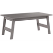 Pemberly Row 3Pcs Set Wood Accent Coffee Table and End Side Tables in Gray