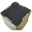 Pemberly Row Contemporary Lightweight Pouf Upholstered in Brown Fabric