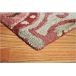 Pemberly Row Mid-Century Hand Knotted Wine Merlot Handtufted Wool Area Rug