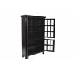 Pemberly Row Solid Wood Cabinet with Glass Doors in Light Brown