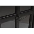 Pemberly Row Solid Wood Cabinet with Glass Doors in Light Brown