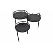 Pemberly Row Foldable Planter Stand in Modern Black on Solid Wood