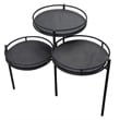 Pemberly Row Foldable Planter Stand in Modern Black on Solid Wood