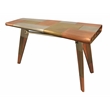 Pemberly Row Tri-Tone Metal Cladded Writing Desk in Copper Finish