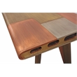 Pemberly Row Tri-Tone Metal Cladded Writing Desk in Copper Finish