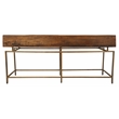 Pemberly Row Solid Wood 4-Drawer Solid Wood Console Table in Brown