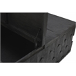 Pemberly Row Storage Cocktail Table in Dark Gray on Mango Solid Wood