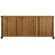 Pemberly Row Solid Wood 6 Door Sideboard with Glass Inserts in Natural