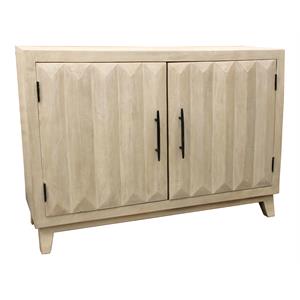Pemberly Row Vertical 50&quot 2-Door Solid Wood Console Sideboard in Ivory
