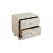 Pemberly Row 2-Drawer Solid Wood Nightstand With Distressed White Finish
