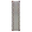 Pemberly Row Tall Cabinet in Silver Aluminum Cladding and Leather Accents