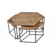 Pemberly Row 4-Piece Occasional Table Set in Modern Natural Finish on Solid Wood