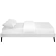 Pemberly Row Faux Leather Upholstered Queen Platform Bed in White