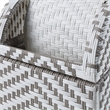 Pemberly Row Modern Aluminum and FE Wicker Trash Can in Gray