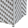 Pemberly Row Modern Aluminum and FE Wicker Trash Can in Gray