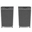 Pemberly Row Contemporary Aluminum Patio Trash Cans in Black (Set of 2)