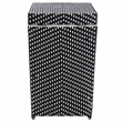 Pemberly Row Contemporary Aluminum Patio Trash Cans in Black (Set of 2)