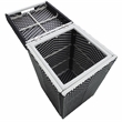 Pemberly Row Contemporary Aluminum Patio Trash Cans in Black (Set of 2)