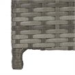 Pemberly Row Coastal Polyester Wicker/Steel Patio Trash Bin in Gray