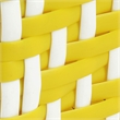 Pemberly Row Contemporary Aluminum Patio Trash Cans in Yellow (Set of 2)