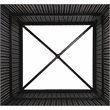 Pemberly Row Polyester Wicker/Steel Patio Trash Bin in Black