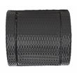 Pemberly Row Polyester Wicker/Steel Patio Trash Bin in Black