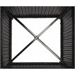 Pemberly Row Polyester Wicker/Steel Patio Trash Bin in Black