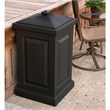 Pemberly Row Weatherproof Traditional Plastic Waste Bin in Black
