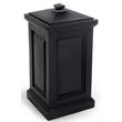 Pemberly Row Weatherproof Traditional Plastic Waste Bin in Black