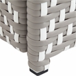 Pemberly Row Outdoor Aluminum & Wicker Outdoor Trash Can in Gray