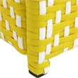Pemberly Row Outdoor Aluminum & Wicker Outdoor Trash Can in Yellow