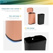 Pemberly Row 13 Gallon Stainless Steel Step Foot Pedal Trash Can in Pink