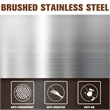 Pemberly Row 13 Gallon Stainless Steel Step Foot Pedal Trash Can in Silver