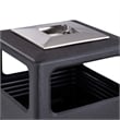 Pemberly Row Large Outdoor Recessed Panel Side Opening Receptacle with Urn
