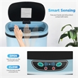 Pemberly Row 13 Gallon Stainless Steel Motion Sensor Automatic Trash Can in Blue