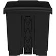 Pemberly Row Plastic Step-On Touchless 8 Gallon Trash Can in Black