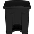 Pemberly Row Plastic Step-On Touchless 8 Gallon Trash Can in Black