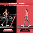 Pemberly Row Up To 7.5MPH 2.25HP Single Display Screen Treadmill in Red