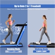 Pemberly Row Up To 7.5MPH 2.25HP Single Display Screen Treadmill in Blue