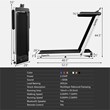 Pemberly Row Up To 7.5MPH 2.25HP Single Display Screen Treadmill in White
