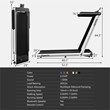 Pemberly Row Up To 7.5MPH 2.25HP Single Display Screen Treadmill in Silver