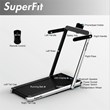 Pemberly Row Up To 7.5MPH 2.25HP Single Display Screen Treadmill in Silver