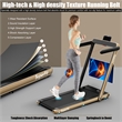 Pemberly Row Up To 7.5MPH 2.25HP Single Display Screen Treadmill in Yellow