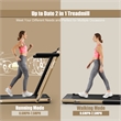 Pemberly Row Up To 7.5MPH 2.25HP Single Display Screen Treadmill in Yellow