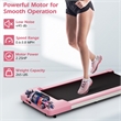 Pemberly Row Walking Pad with 265 lbs Capacity Remote Control Treadmill in Pink
