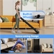 Pemberly Row Walking Pad with 265 lbs Capacity Remote Control Treadmill in Black