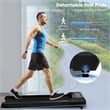 Pemberly Row Walking Pad with 265 lbs Capacity Remote Control Treadmill in Black